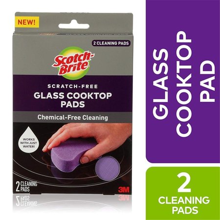 SCOTCH-BRITE Non-Scratch Cleaning Pad for Glass Cooktop - Pack of 2 - Case of 6 1003591